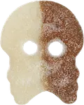 Cream and brown sugar-coated skull gummy