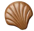 Shell-shaped milk chocolate